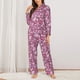 thumbnail image 2 of Balery Sweet Heart Conjunto de Pijama con Estampado para Mujer, Conjunto de Dos Piezas con Manga Larga, Ropa de Dormir Suave con Bolsillos, Pijamas Cómodos-Small, 2 of 7