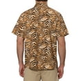 thumbnail image 3 of INSPIRE CHIC Men's Leopard Print Short Sleeve Vintage Animal Cheetah Print Shirt S Tiger Print, 3 of 7