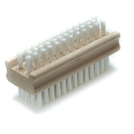 

Non-Slip Wooden Two-sided Hand and Nail Brush. Fingernail Brush for Nail Cleaning and Scrubbing. Heavy duty Stiff Nail Brush for Travel. Mechanic hand scrub brush with molded grip.