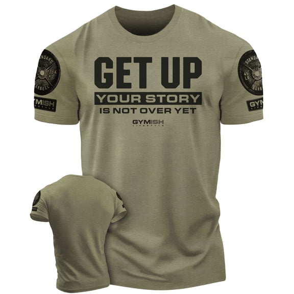 Gymish Your Story Is Not Over Yet Workout T-Shirt – Motivational Gym Tee for Men, Athletic Workout Wear