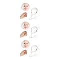 thumbnail image 2 of Xingzhi 2x Easy To Carry Double-Sided Handheld Mirror Clear And Convenient Wide Application Makeup Mirror white 3Set, 2 of 6
