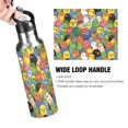 thumbnail image 4 of Yayeee 33oz Insulated Water Bottle Double Wall Stainless Steel with Flip Straw Lid, Colorful Birds Pattern, 4 of 7