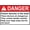 Warning Sign 3, variant on ANSI Danger Nitrogen with Symbol Gas Line Safety Warning Metal Tin Sign 12 x 8 Inches - Indoor Outdoor Industrial, Lab, Nitrogen Asphyxiation Risk
