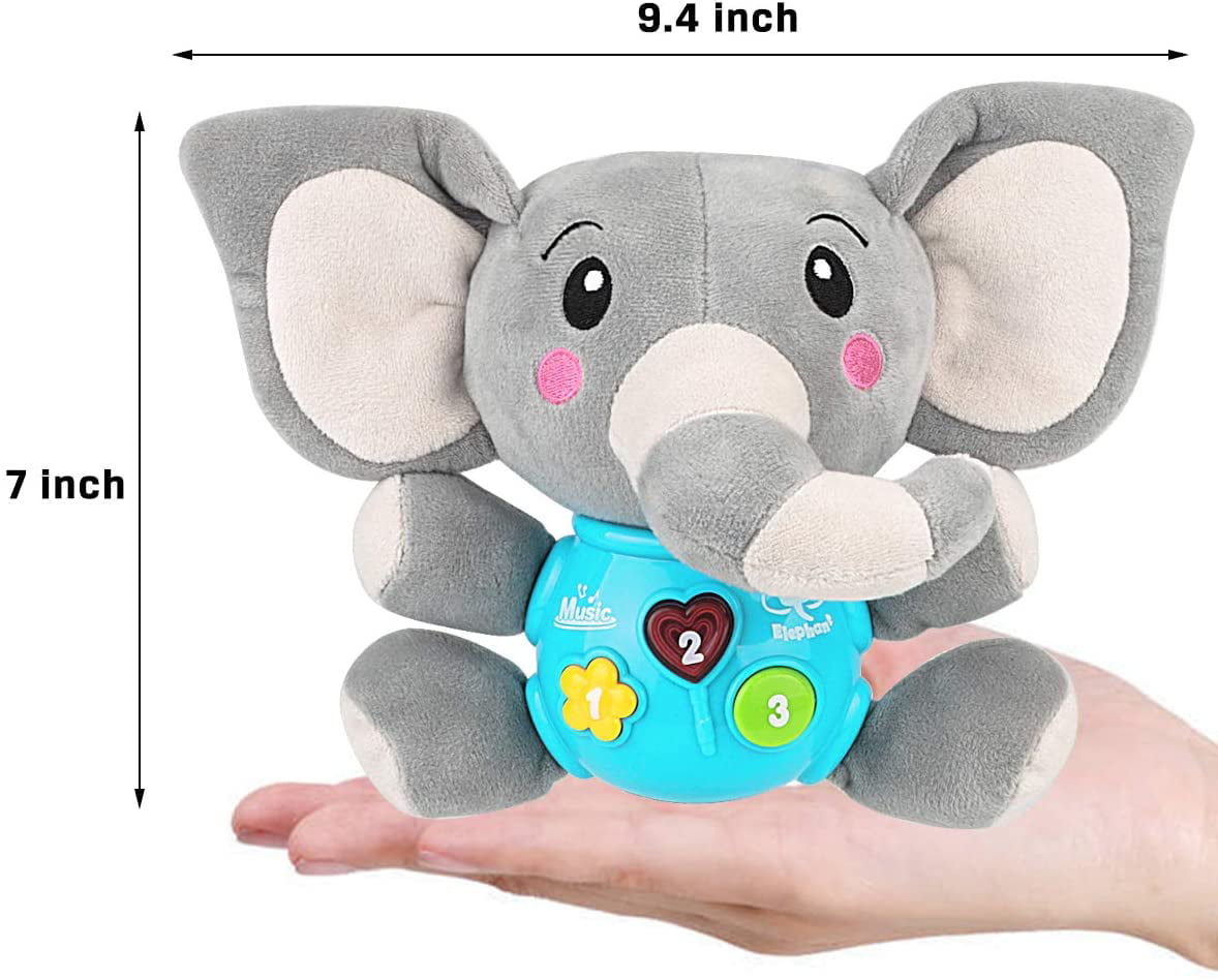 Stuffed Newborn Toys with Dancing Singing Talking Toys for Babies Boys Girls Toddlers Baby Toys 0 3 6 9 12 Months TOY Life Plush Elephant Baby Musical Toys Infant Toys for Baby 0 to 36 Months 