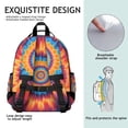 thumbnail image 5 of Colorful Tie Dye Concentric Circles Backpack for School,Cute School Bag,Schoolbag with Adjustable Shoulder Straps & Padded Back,15.25"x11.5"x5.25", 5 of 5