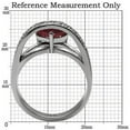 thumbnail image 2 of High polished (no plating) Stainless Steel Ring with AAA Grade CZ in Ruby for Women Ruby Stone Color Style TK089 Size 10, 2 of 4