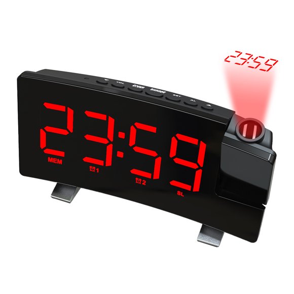 Projection Alarm Clock for Kids Bedroom,Digital Alarm Clock with Projection on Ceiling Wall
