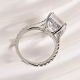 thumbnail image 2 of Veda Jewel 1.7 Ct Cushion Cut Lab-Created Diamond Engagement Ring for Women - Hidden Halo Solitaire with Accent Stones - Prong Set in 14K White Gold Plated - Ideal Wedding or Proposal Gift, 2 of 3