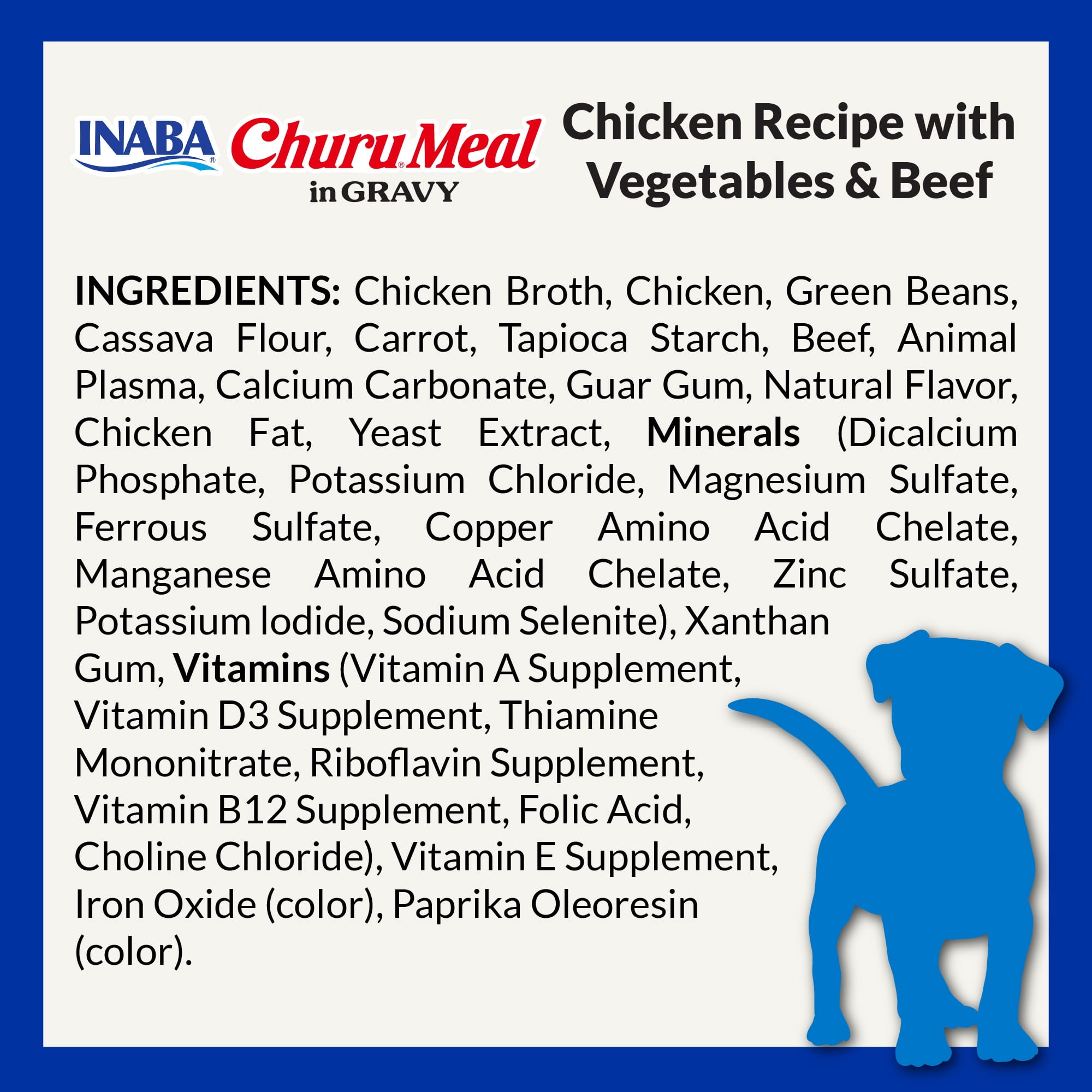 INABA Churu Meal in Gravy Adult Wet Dog Food, 9.5 oz cup, 12-count, Chicken Variety