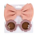 thumbnail image 2 of OJSFQUFP Childrens Sunglasses Headband Combo Set Baby Bubble Fabric Bow Hairband Sunglasses, 2 of 7