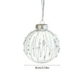 thumbnail image 3 of RBCKVXZ Clear Glitter Christmas Ball Ornaments 80mm/3.15 Inch Large White and Clear Christmas Balls Rustic Shatterproof Farmhouse Xmas Hanging Decorations for Christmas Tree(White), 3 of 6