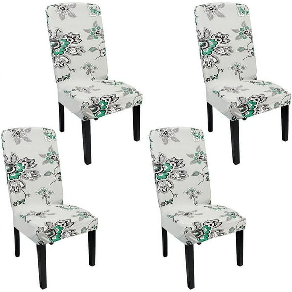 DIY 4 Pack Dining Chair Covers Stretch Chair Covers for Dining Room Kitchen Chair Cover Parson Chair Slipcover Removable Chair Seat Protector DIY