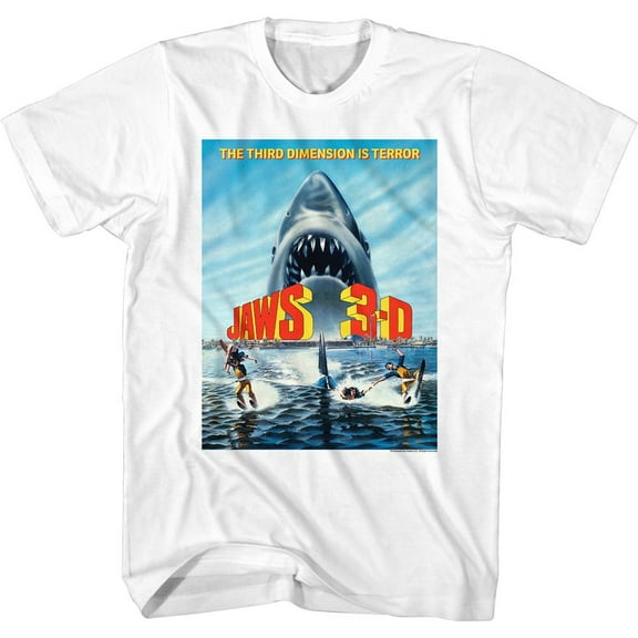 Jaws Simple Poster1 White Adult T-Shirt 4Xl