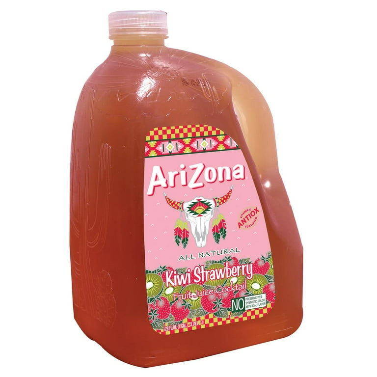 4 pack) AriZona Kiwi Strawberry Juice Cocktail, 128 Fl. Oz