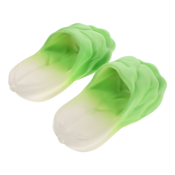 OFFIGAM 1 Pair Women's Shower Slippers Green EVA Lightweight Breathable Anti- Indoor Bathroom Footwear
