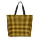 thumbnail image 1 of Balery Retro Yellow and Black Houndstooth Bolsa Tote Estilo Estético con Cremalleras, Bolsa de Hombro, Bolsa de Compras Grande y Plegable, 1 of 8