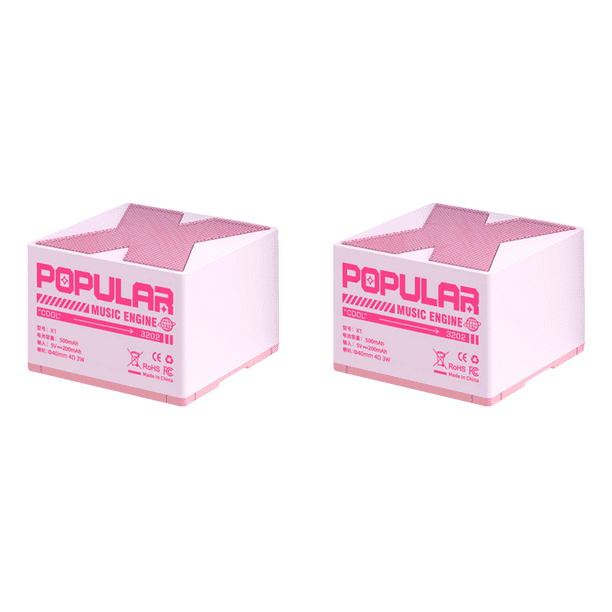 Mini Altavoz Inalámbrico Portátil Compatible Con Dientes 5 0 Caja para Exteriores () Azul Rosa