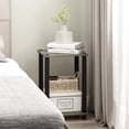 thumbnail image 2 of Furinno Simplistic Toolless Assembly Side Table, Grey 2-Tier End Table, Open Shelf Night Stand, Bedside Table for Living Room, Bedroom, Home Office, Grey Oak/Black, 2 of 5