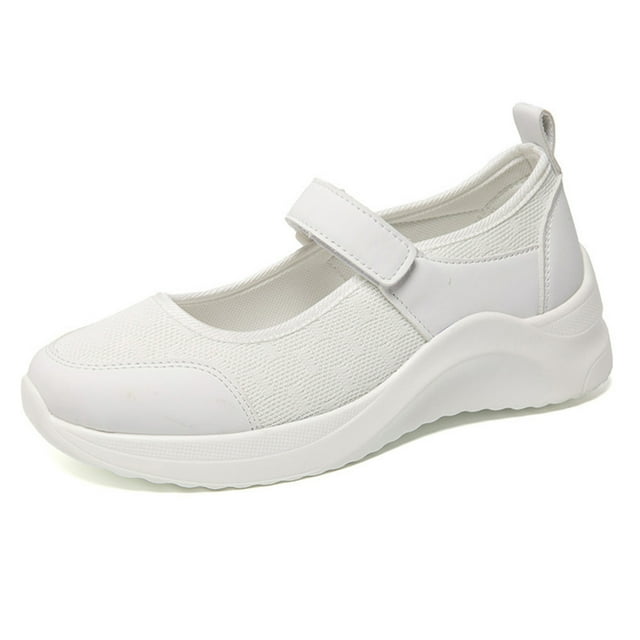 Chaussure de Cheville à Enfiler pour Femmes Épaisse Plateforme Baskets Tricotée Supérieure