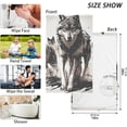 thumbnail image 3 of SKYSONIC Vintage Wolf Pack Hand Towels 2 Pack, Cotton Bath Towel for Drying Face Hands Body ,Absorbent Lightweight Towels for Bathroom Ktichen Travel Gym, 16"x28", 3 of 7