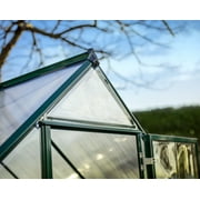 Palram - Canopia Hybrid 6' x 4' Polycarbonate/Aluminum Walk-In Greenhouse – Green - with Roof Vent