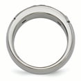 thumbnail image 2 of Edward Mirell Titanium Cable & Spinel Argentium SS Bezel 9.25mm Band EMR221, 2 of 6