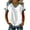 White, variant on Womens Tees Casual Short Sleeve T Shirt with Denim Collar Loose Fit V Neck Top Everyday Wear Summer Tops for Women Black L