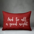 thumbnail image 2 of Creative Products And To All A Good Night in Red 14x20 Spun Poly Pillow, 2 of 2