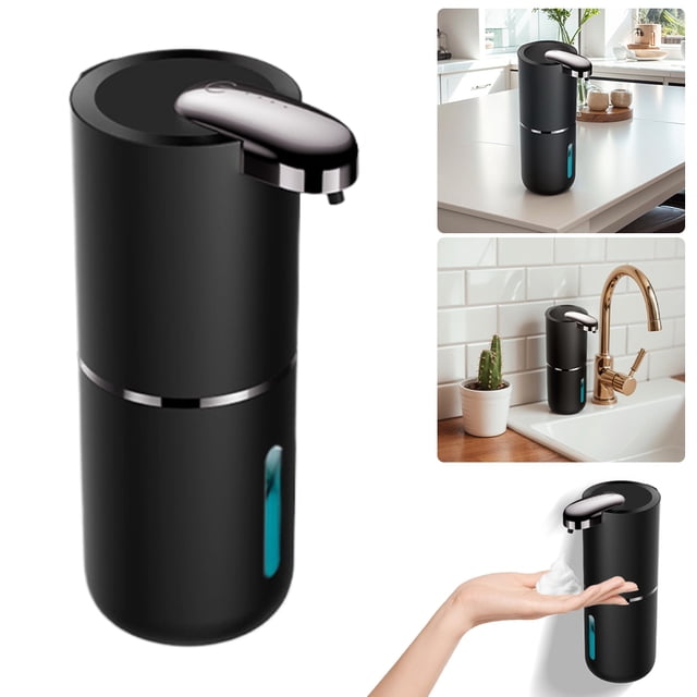 Dispensador Automático de Jabón FLhrweasw 380 Ml Espuma Negra