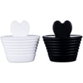 thumbnail image 1 of Tapón de bañera universal para ducha y tapón de drenaje de jacuzzi, tapón de silicona para fregadero de cocina (negro + blanco) Ormromra LT59-2, 1 of 7
