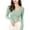 Green, variant on Kaemgyyd Long Sleeve Shirt for Women Trendy Solid V Neck Crop Tops Soft Slim Ribbed Pajamas Tee with Built in Bra