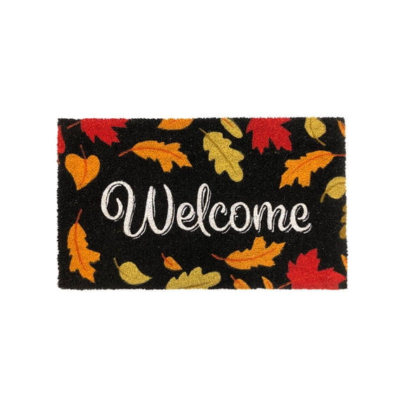 Briarwood Lane Coir Doormat 30x18 Welcome Leaves Fall Natural Fiber For Fall Coir Doormat