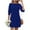 Blue, variant on ALLLIST Summer Women Dresses Crew Neck Mini Shift Green Fashion Solid Sundress for Women Size S-2XL