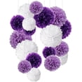 thumbnail image 1 of 18 piezas de pompones de papel de seda, bolas de flores, kit de papel decorativo para cumpleaños, bodas, fiestas de baby shower, decoraciones para el hogar y decoraciones para fiestas, 1 of 7