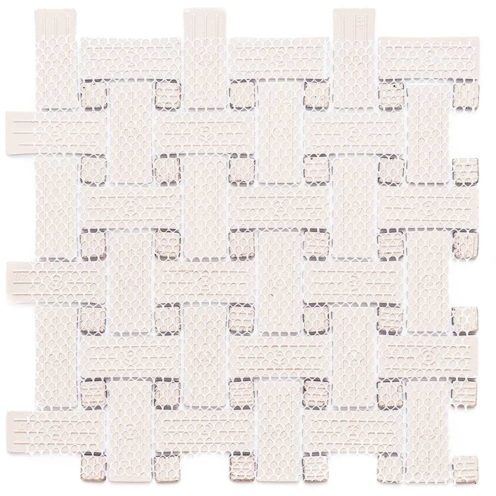 The Tile Life Ada Black & White Porcelain Basketweave Mosaic Floor & Wall Tile, 12 x 12 in, 20-Piece