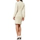 thumbnail image 3 of Conjunto de traje de 2 piezas Inspire Chic para mujeres, conjunto de negocios, manga larga, solapa con muesca, traje formal de falda M color caqui, 3 of 6