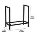 thumbnail image 4 of MBQQ Porte-Bûches Industriel Rustique 24 Pouces pour Décoration de Cheminée Intérieure/extérieure en Fer Forgé, Métal Lu, 4 of 7