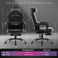 thumbnail image 3 of QinaQin Silla gamer grande y alta con reposapiés, cabecera ajustable y reclinación de 90° a 160°, ideal para oficina o videojuegos, 3 of 8