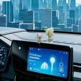 thumbnail image 1 of Cute Mini Rabbit And Peach Vase Set Car Rearview Decoration Interesting Decoration Cute Car Interior Ladies' Ambient Lighting Automotive Consoles & Organizers Dome Light Interior Lights Interior Care, 1 of 3