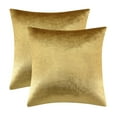 thumbnail image 1 of Fundas de almohada GIGIZAZA de terciopelo dorado de 45 x 45 cm, paquete de 2, 1 of 5