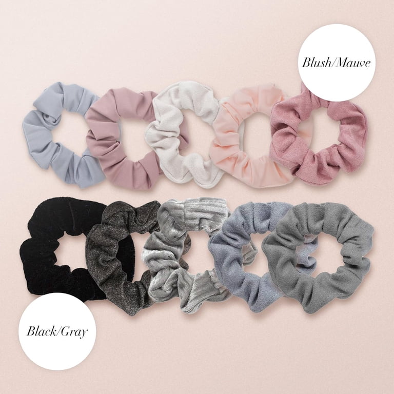 Pick 5 Scrunchies - Handmade Kitsch Matte Hair Scrunchies 5 Pack, Soft Ouchless Hair Ties  main image 3
