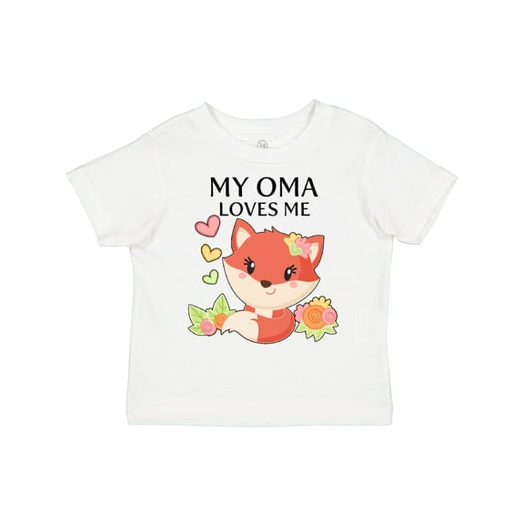 Inktastic My Oma Loves Me- Little Fox Boys or Girls Toddler T-Shirt