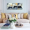thumbnail image 3 of Boho Wall Decor Living Room Canvas Wall Art For Bedroom Abstract Ink Wall Paintings Framed Wall Decorations For Office Minimalist Posters Wall Pictures For Room Home Decoration 3 Piece Set, 3 of 6