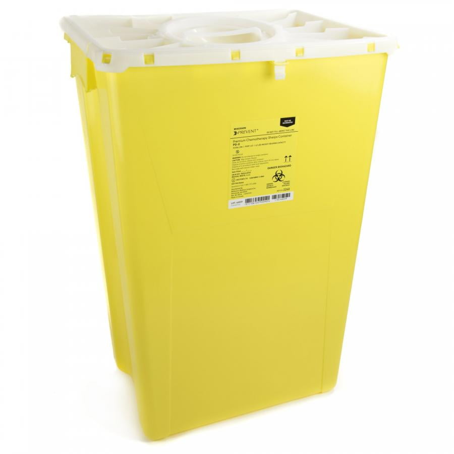 McKesson Prevent Chemotherapy Sharps Container, 18 Gallon, 7 Count