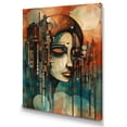 thumbnail image 2 of DESIGN ART Designart "Vintag Double Exposure" Fashion Woman Wall Decor 12 in. wide x 20 in. high, 2 of 5