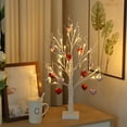 thumbnail image 5 of Lighted Birch Tree Valentine's Day Decoration, 23.6in White Valentine Tree with LED Lights & Heart Ornaments, USB Powered Romantic Tabletop Centerpiece, Wedding, Anniversary, Home, Romantic Gift, 5 of 7