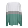 thumbnail image 5 of Spring Tops For Women Summer Color Block V Neck Long Sleeve Loose Casual Fashion St Patricks Day Shirt T-Shirts Outwear,Green,XXXL, 5 of 5