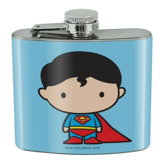 Superman Cute Chibi Character Stainless Steel 5oz Hip Drink Kidney Flask