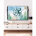 thumbnail image 3 of Outdoor TV Cover 48 to 50 Inch Weatherproof, Sea Octopus Compass Waterproof TV Screen Protector for Outside Decor with Zipper and Pocket 48"L x 30"H , Bule Sea Starfish Seaweed, 3 of 7