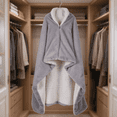 thumbnail image 4 of GARVEE 50" x 60" Faux Fur Wearable Heated Poncho with Zipper, 10 Heat Settings, 4 of 7